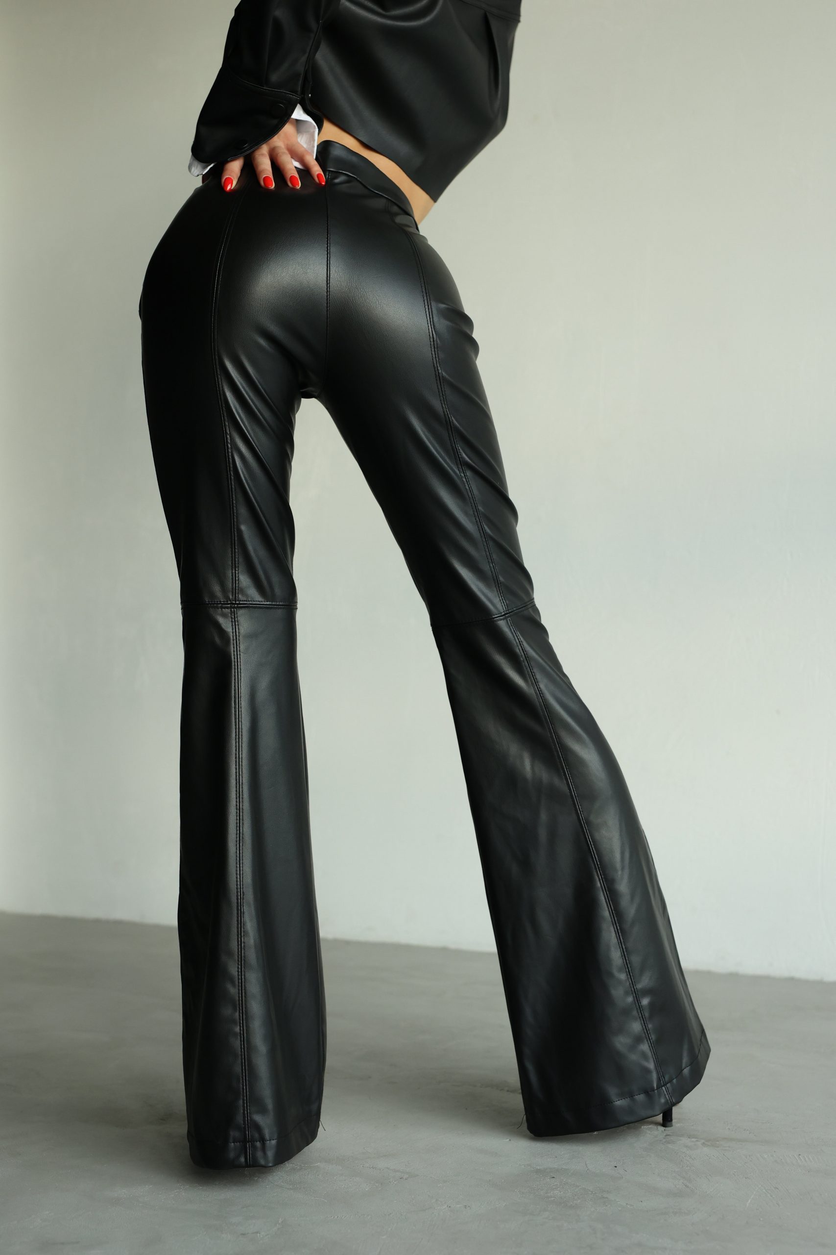 Bell bottom trousers eco leather – TS by Lepskaya